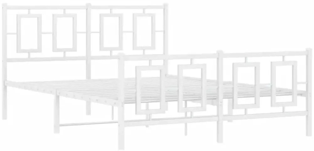 Białe Metalowe Łóżko Industrialne 120X200 Cm P0-B63