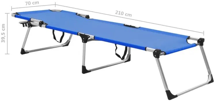 Niebieski leżak ogrodowy M5-W53