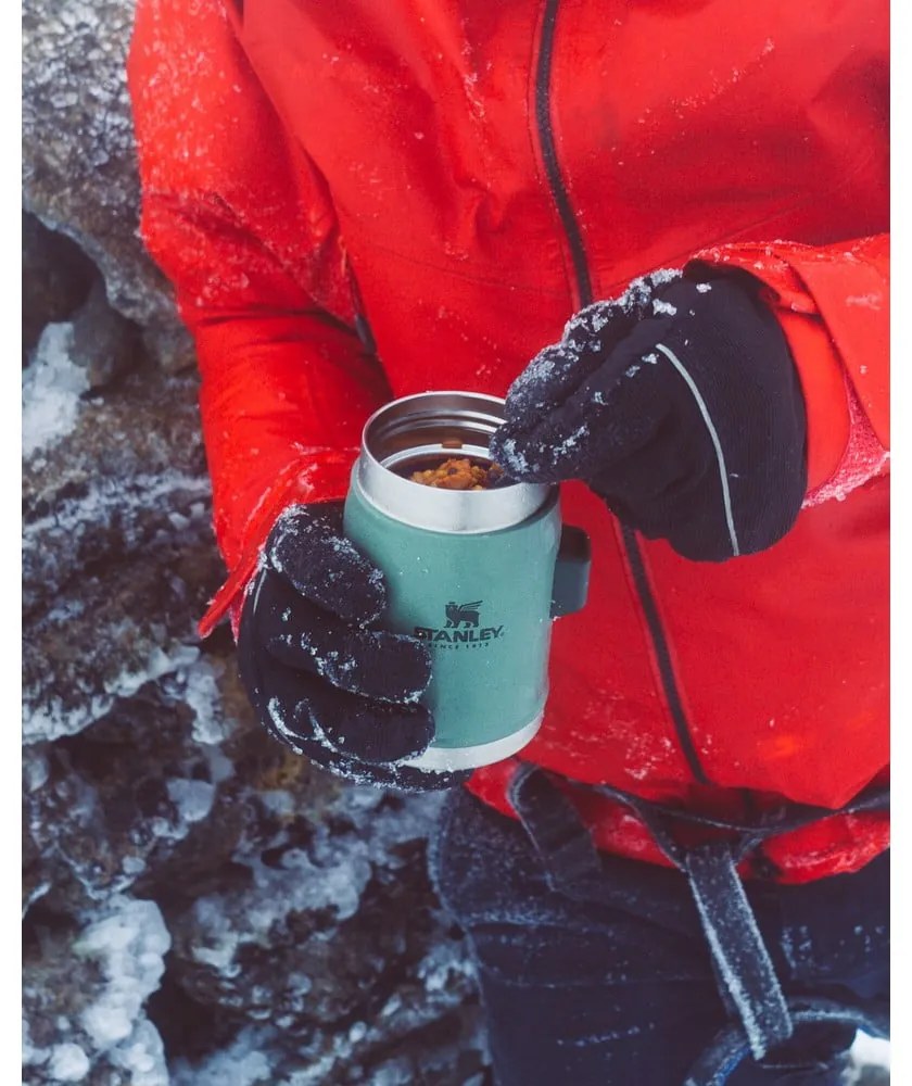 Zielony termos na jedzenie ze stali nierdzewnej 400 ml Legendary Classic Hammer Tone Green – Stanley