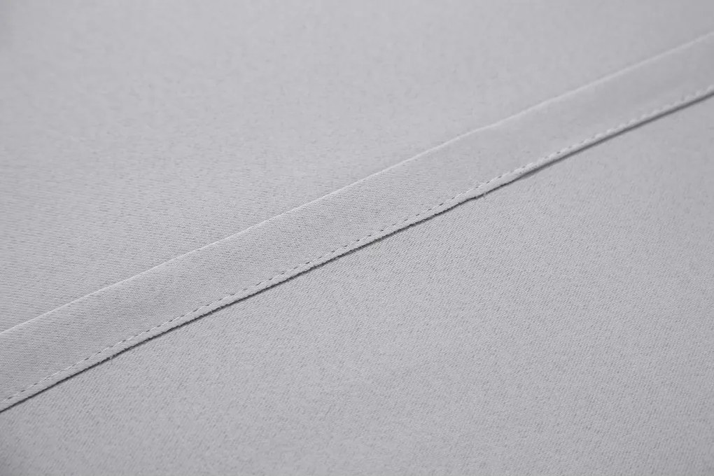 Szara zasłona OXFORD 140x270 cm Zawieszanie: Taśma z wiązaniami