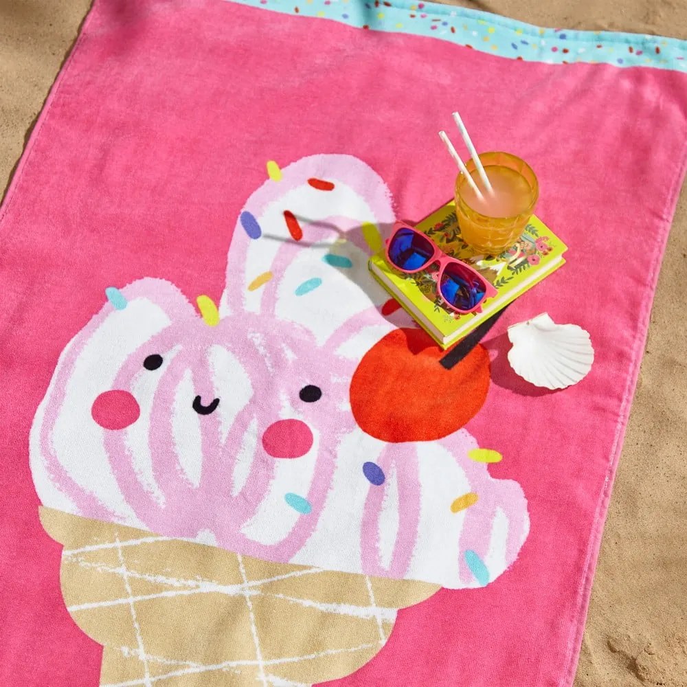 Różowy ręcznik plażowy 160x76 cm I'm Melting – Catherine Lansfield