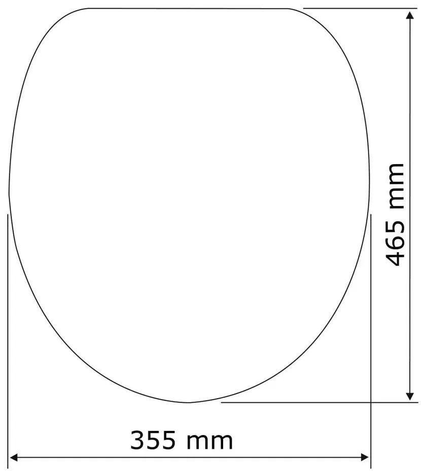 Biała deska sedesowa wolnoopadająca Wenko Premium Palma, 46,5x35,7 cm