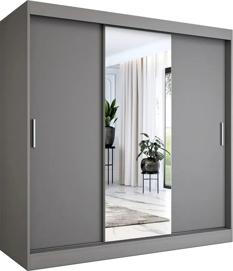 Szafa przesuwna antracyt 200 cm M7-T51
