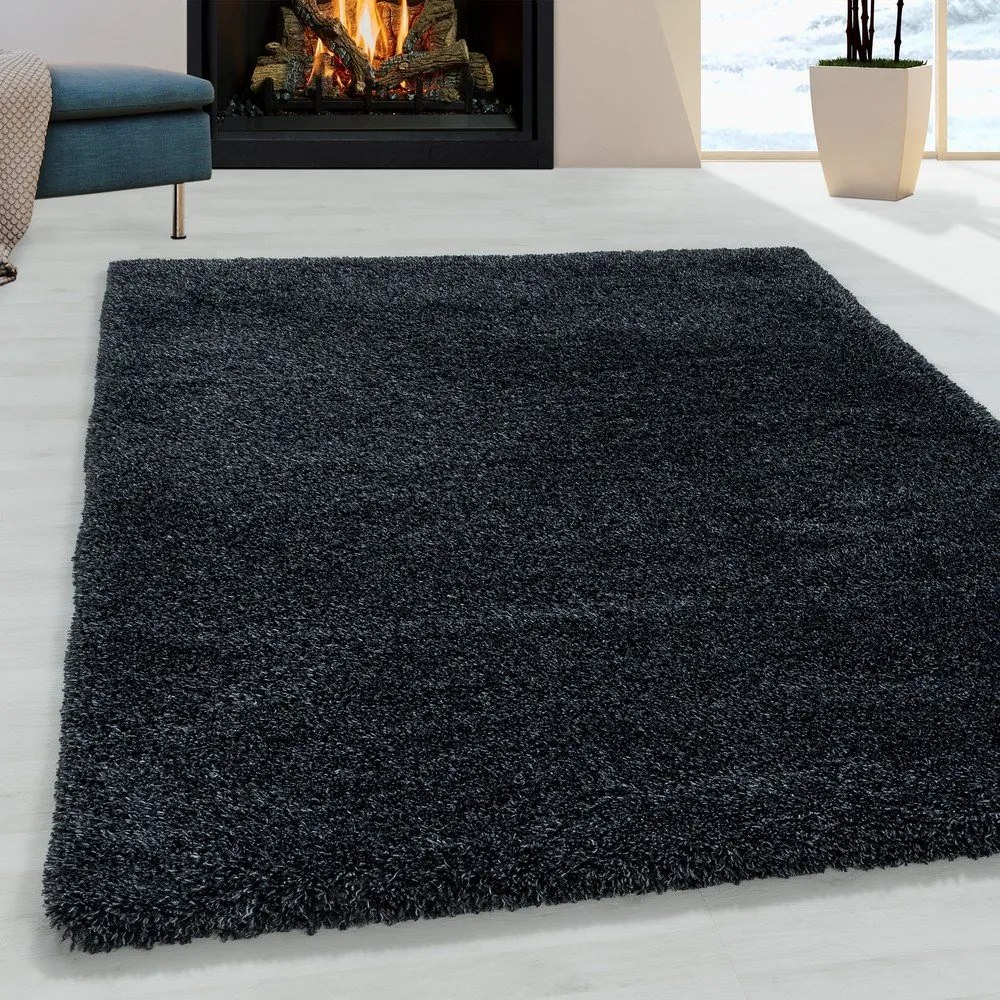 Antracytowy dywan 160x230 cm Fluffy – Ayyildiz Carpets