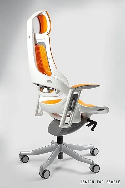 Fotel ergonomiczny Wau Elastomer, zgodny z normą BHP