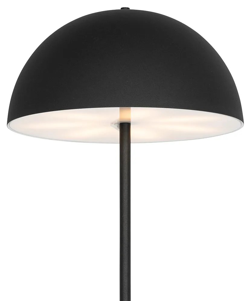 Zewnetrzna Lampa stojąca zewnętrzna czarna z możliwością ładowania, 3-stopniowy ściemniacz - Keira Nowoczesny Oswietlenie zewnetrzne