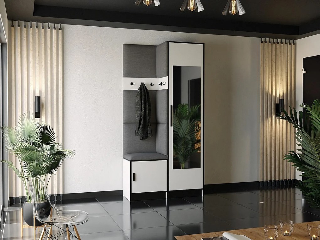 Garderoba ROJ 11 Biały + Szary