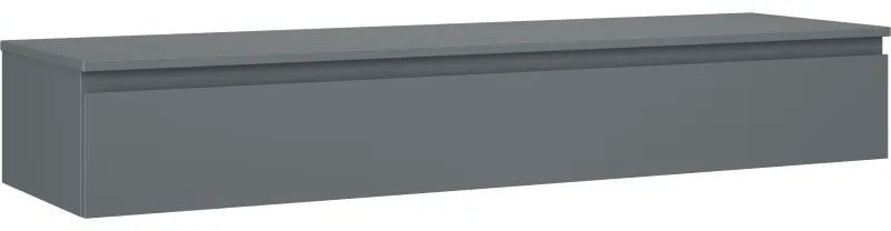 Mexen Orio szafka łazienkowa podumywalkowa 160 cm z blatem, 1 szuflada, grafit mat - 91A10-16023-1-BFC66