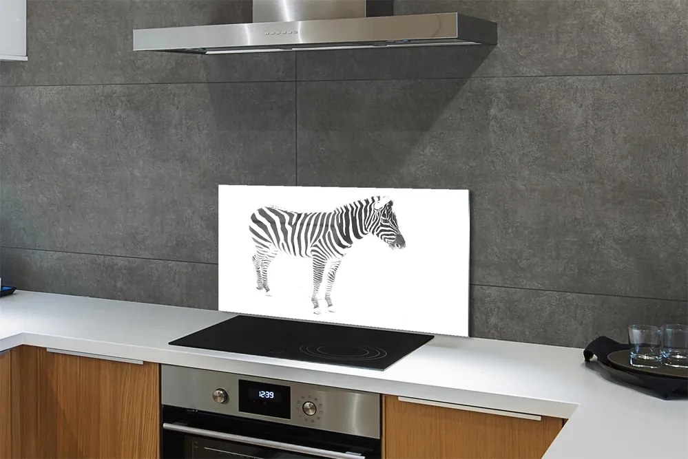 Szklany Panel Malowana zebra