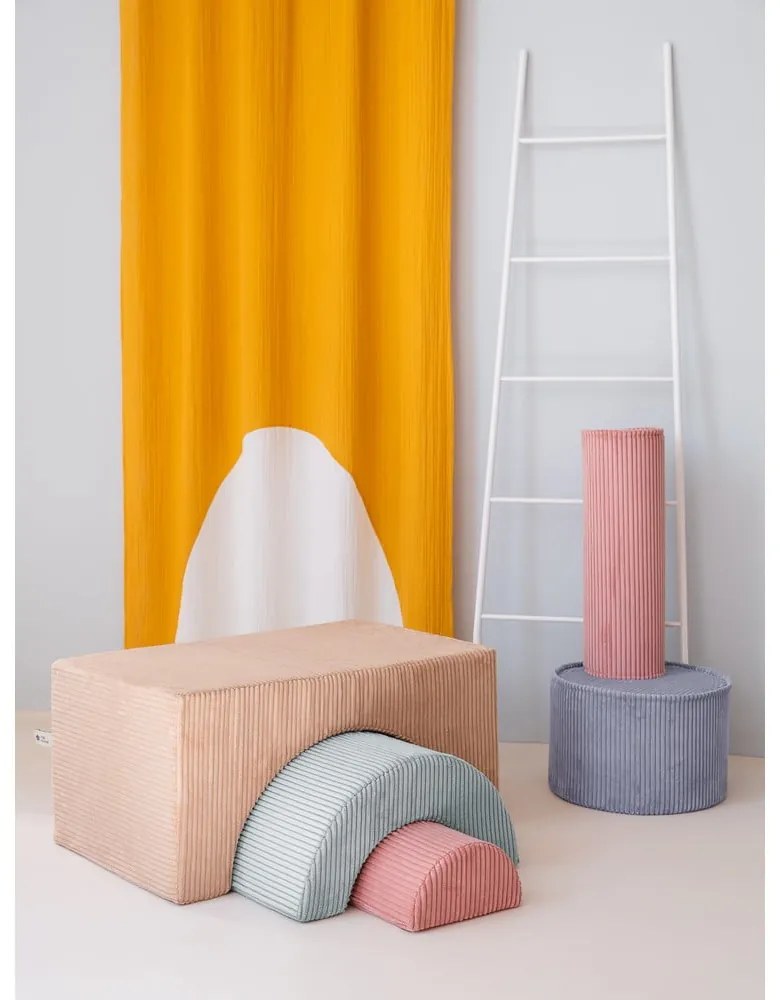 Jasnobrązowy sztruksowy piankowy plac zabaw 3 szt. wysokość 37 cm 75x49 cm Rainbow Montessori – Wigiwama