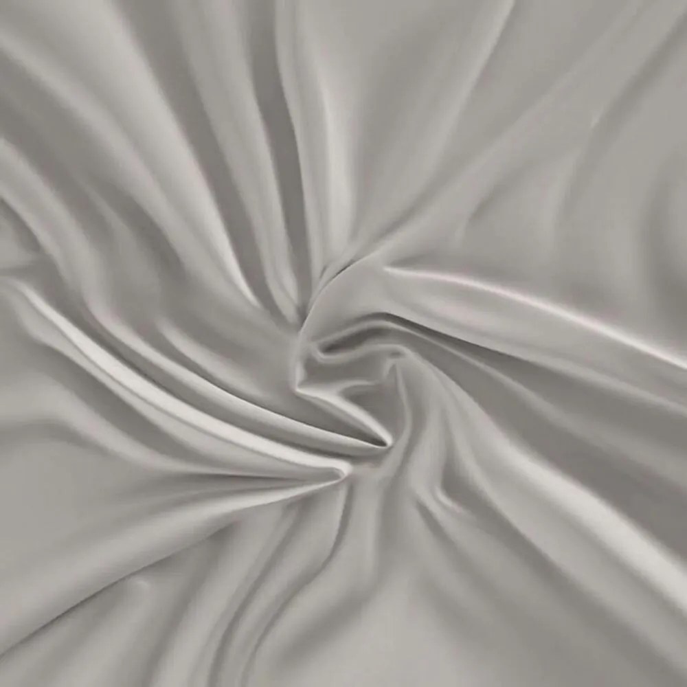 Kvalitex Prześcieradło satynowe z gumką, jasnoszary , 140 x 200 cm