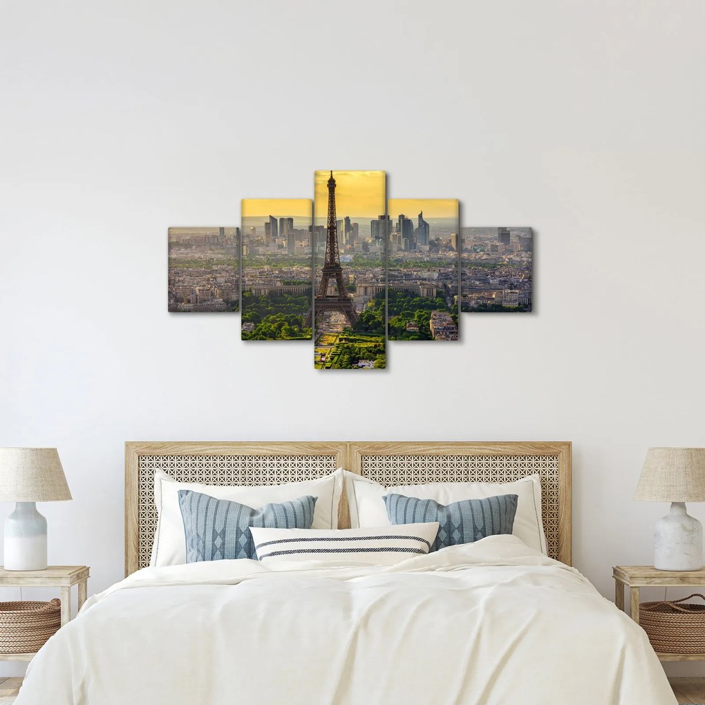 Obraz - Panorama Paryża (125x70 cm)