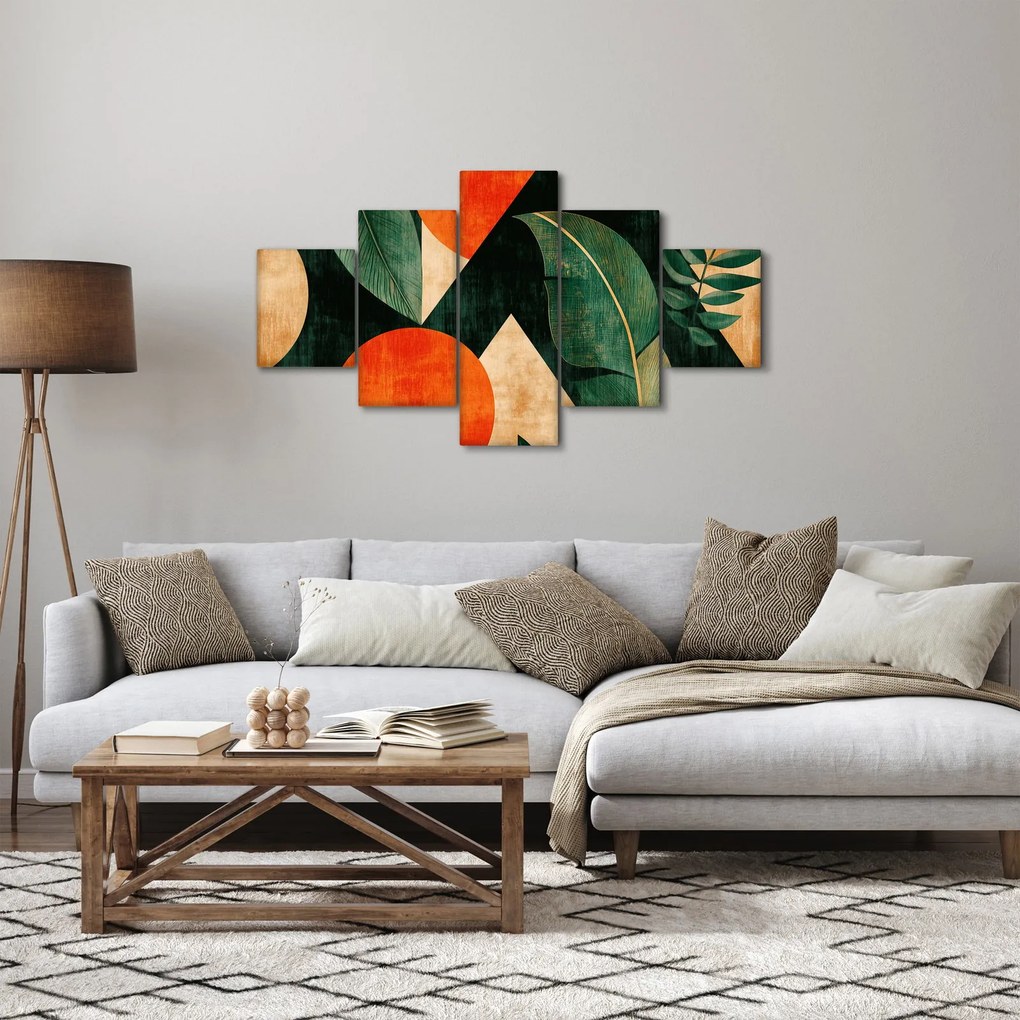 Obraz - Geometryczne motywy naturalne II. (125x70 cm)