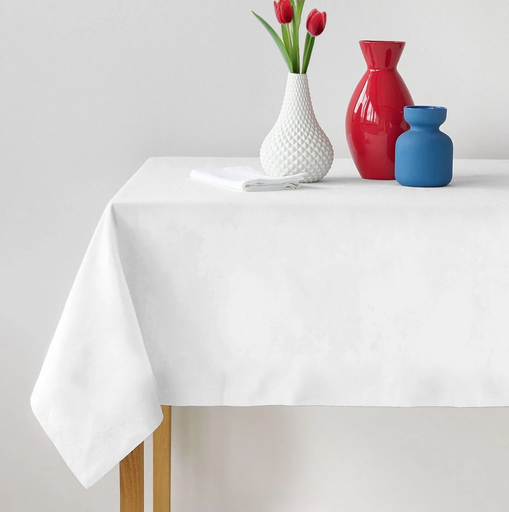 Bawełniany obrus biały - różne rozmiary Rozmiar: 130 x 150 cm