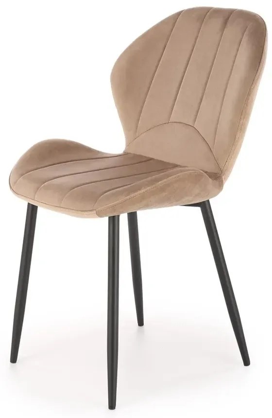 Krzesło tapicerowane K538 VELVET beżowe HALMAR