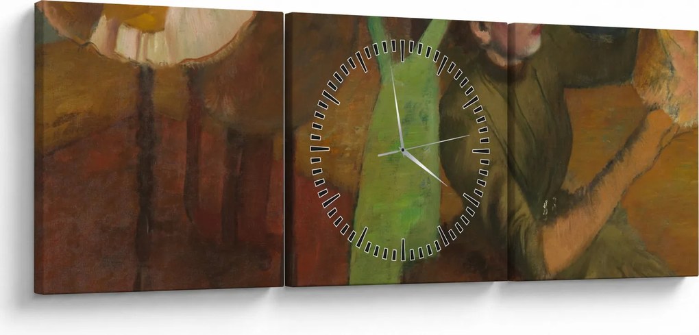 Obraz - Edgar Degas, The Millinery Shop, reprodukcje (z zegarem) (90x30 cm)