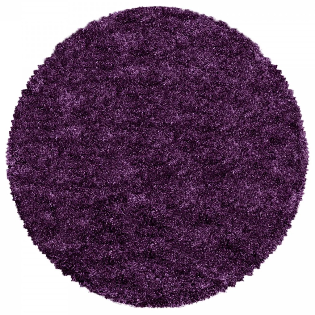 Dywan shaggy Fluffy Super Soft fioletowy 80 cm x 80 cm koło