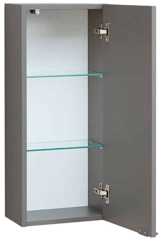 Szara/w naturalnym kolorze wisząca szafka łazienkowa w dekorze sosny 70x30 cm Quickset 394 – Pelipal