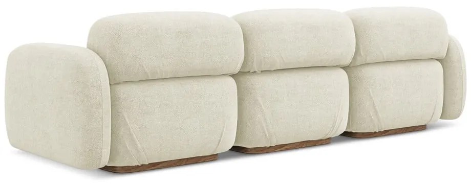 Kremowa sofa modułowa z materiału bouclé 270 cm Ailani – Makamii