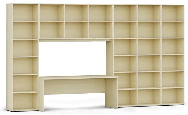 Biurko INTEGRO, 740 x 1750 x 700 mm, brzoza