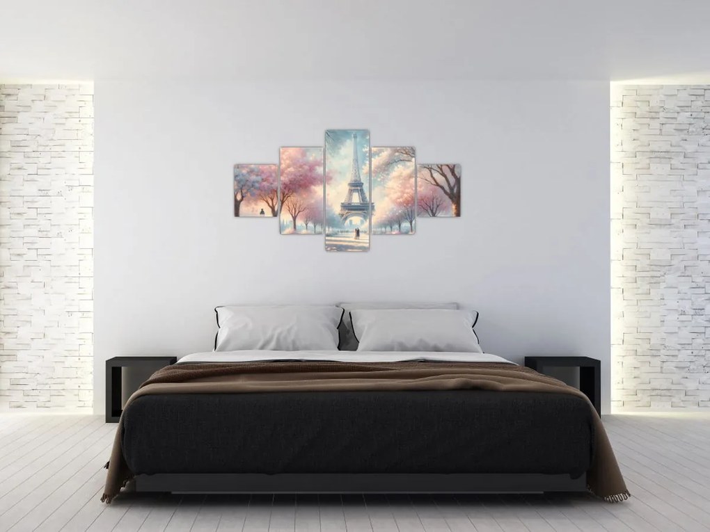 Obraz – Wiosna w Paryżu (125x70 cm)