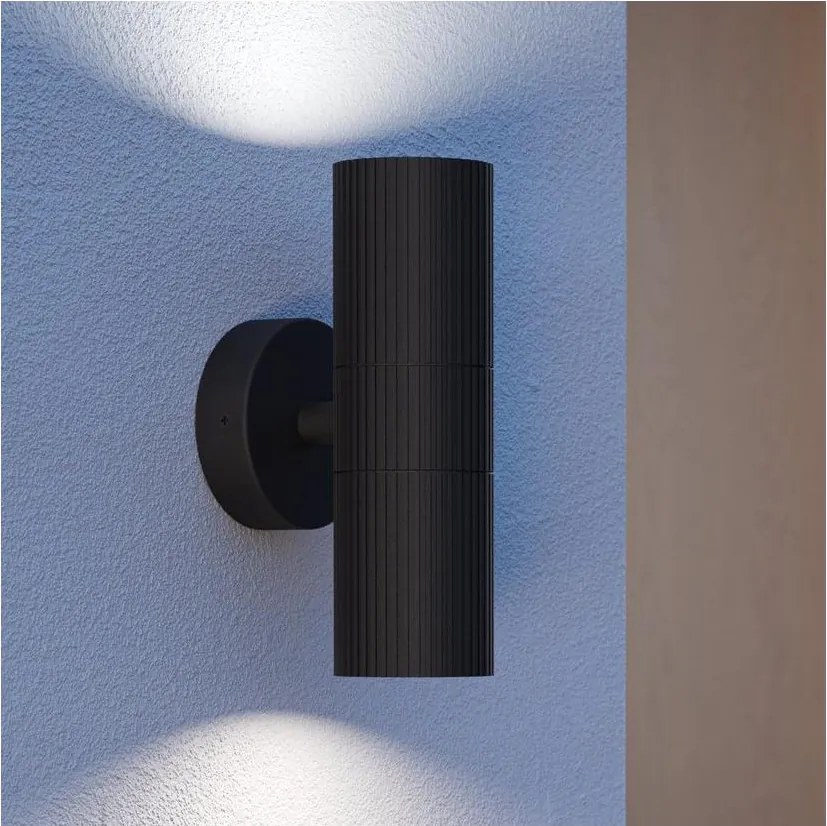 Eglo 902038 - Zewnętrzny kinkiet TOMELLOSO 2xGU10/28W/230V IP44 czarny