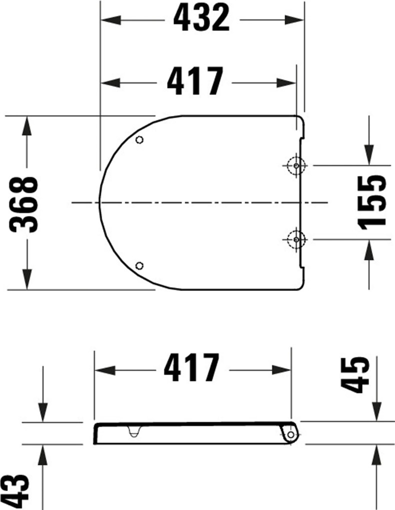 Duravit Univavo Universal WC-Sitz mit Absenkautomatik, rund