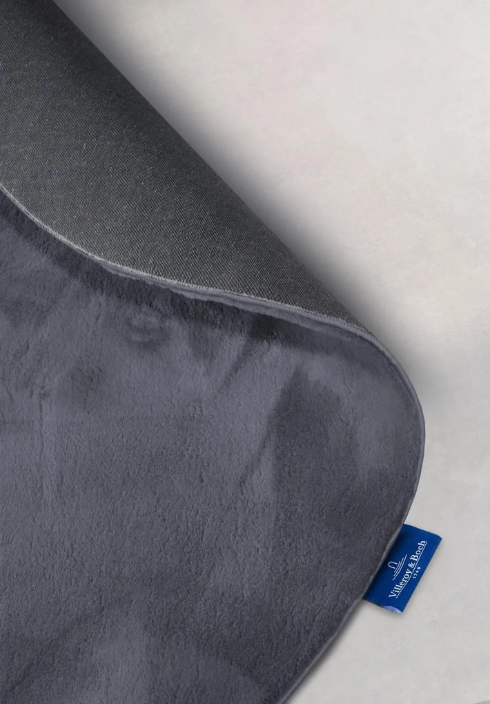 Dywan pluszowy Leon Villeroy & Boch antracytowy 160 cm x 160 cm koło