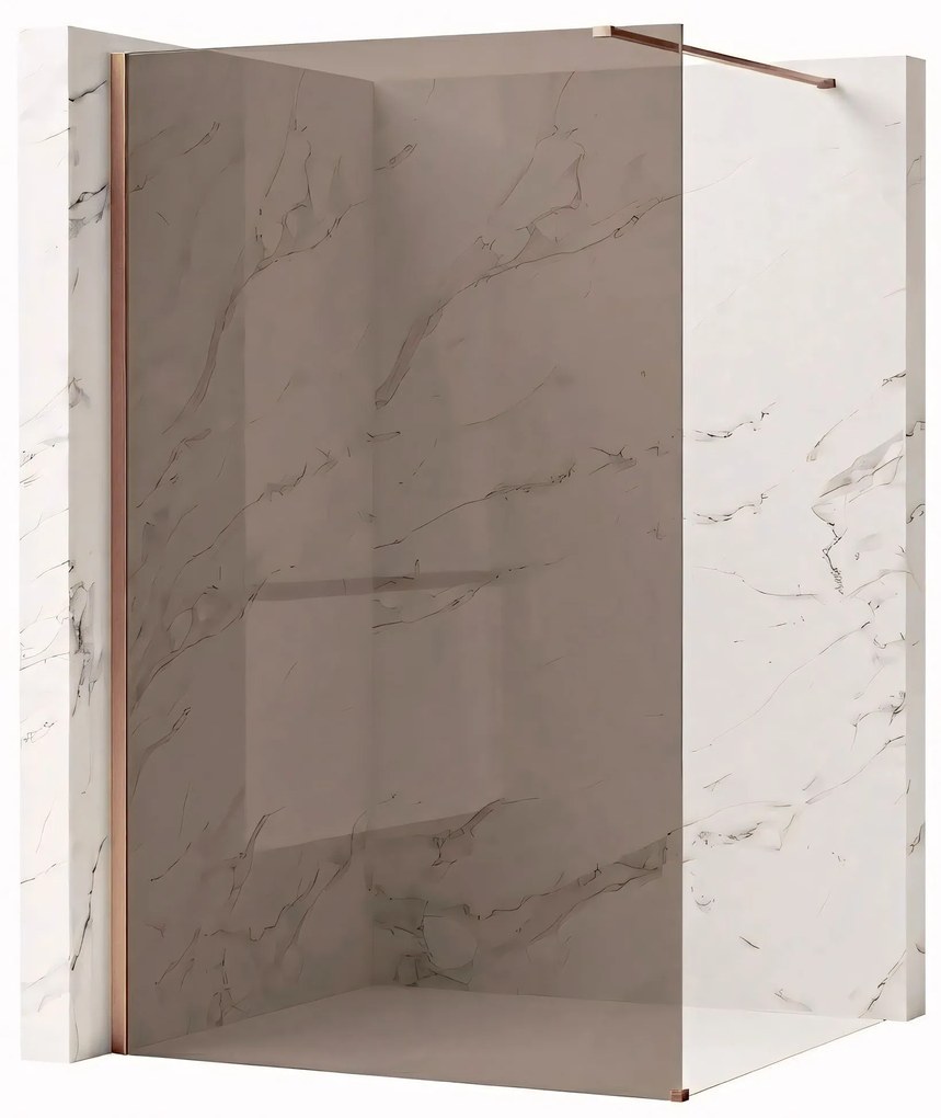 Kabina prysznicowa Walk-In Rea Flexi Brown / Brush Copper 120