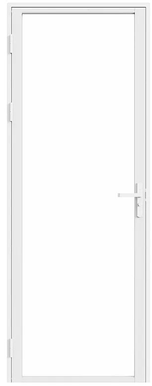 Drzwi aluminiowe rewersyjne ze szkła hartowanego - W204 x S83 cm - Białe - LOXTON