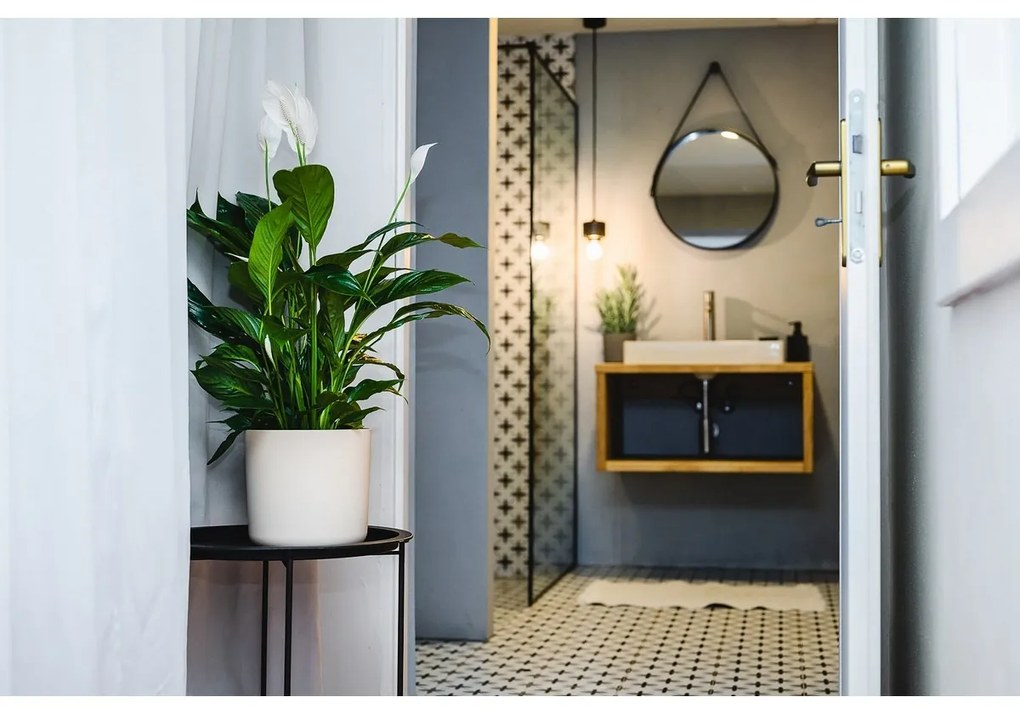 Doniczka Gardenico Lora piaskowy, śr. 14 cm, śred. 14 cm