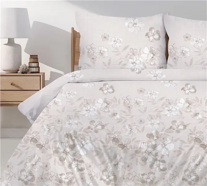 Pościel Bawełniana Greno Premium Linen 200x220 Beżowa GRENO