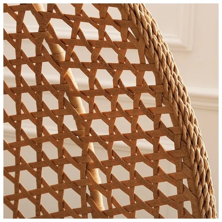 PROMOCJA Jasnobrązowe wiszące krzesło TROPIKAL ze stojakiem II. jakość