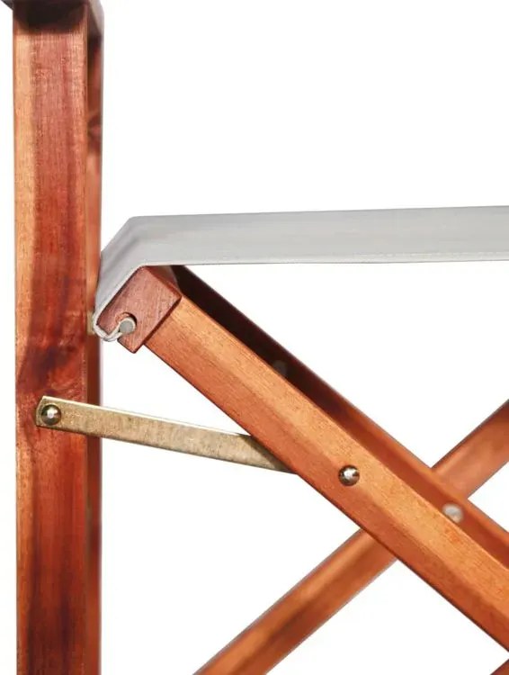 Krzesło reżyserskie tarasowe Santi - białe