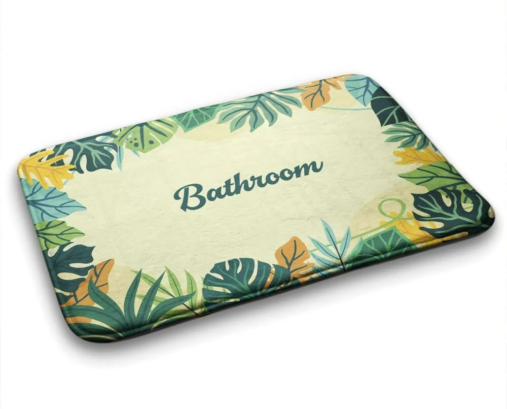 Dywanik łazienkowy antypoślizgowy Dywanik łazienkowy antypoślizgowy Tropikalne liście