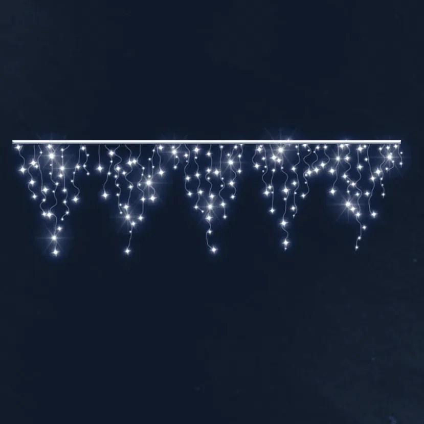 Kurtyna LED tworząca geometryczny wzór