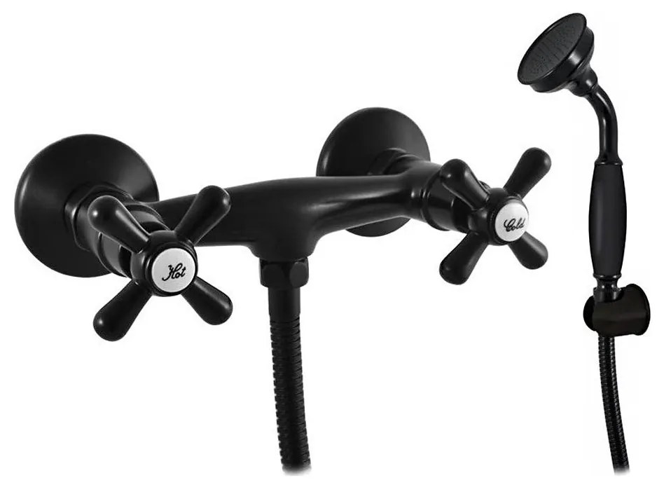 RAV Slezák MK180.5 - Zestaw prysznicowy z baterią MORAVA czarny mat