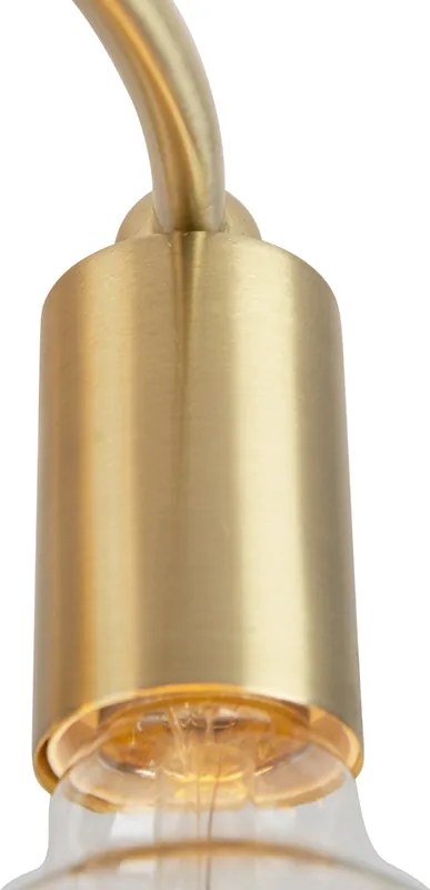 Lampa sufitowa w stylu art deco mosiądz 4-światłowa - Facil