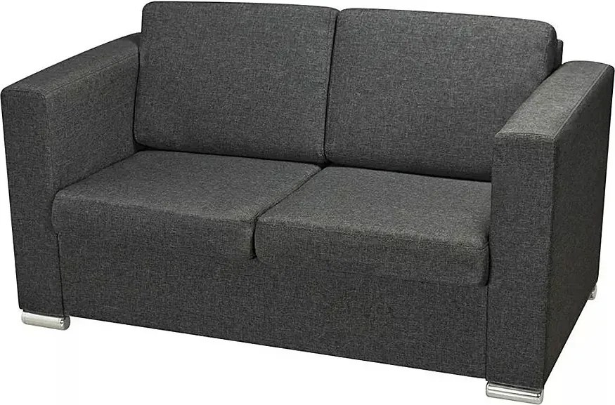 Dwuosobowa ciemnoszara sofa loftowa P0-P34