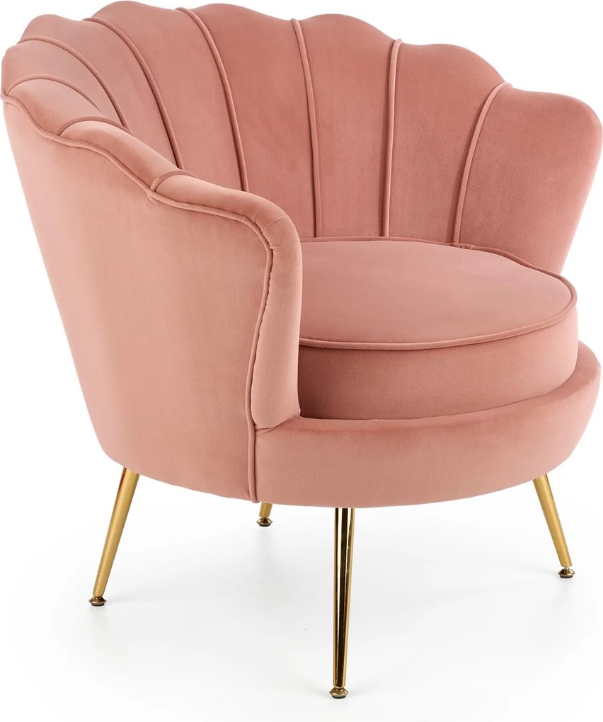 Tapicerowany fotel w stylu glamour Amorinito