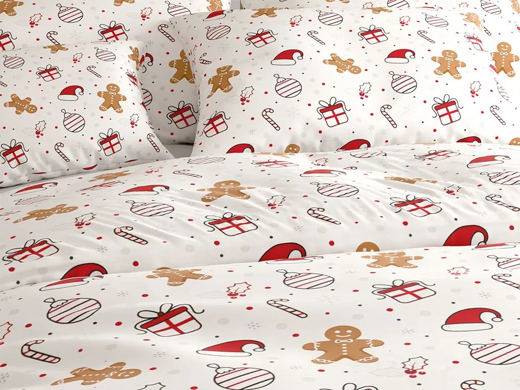 PrzytulneMieszkanie.pl PrzytulneMieszkanie.pl Bawełniana pościel GINGER JOY biała Rozmiar pościeli: 70 x 90 cm | 140 x 200 cm