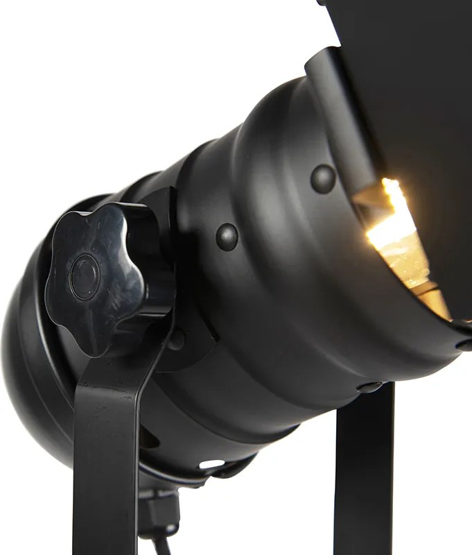 Industrialna lampa podłogowa czarna, regulowana - Movie