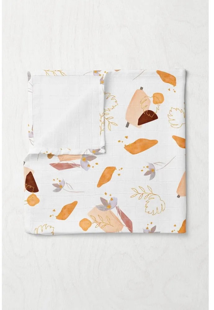 Biały koc dziecięcy muślinowy 75x100 cm Boho – Mijolnir