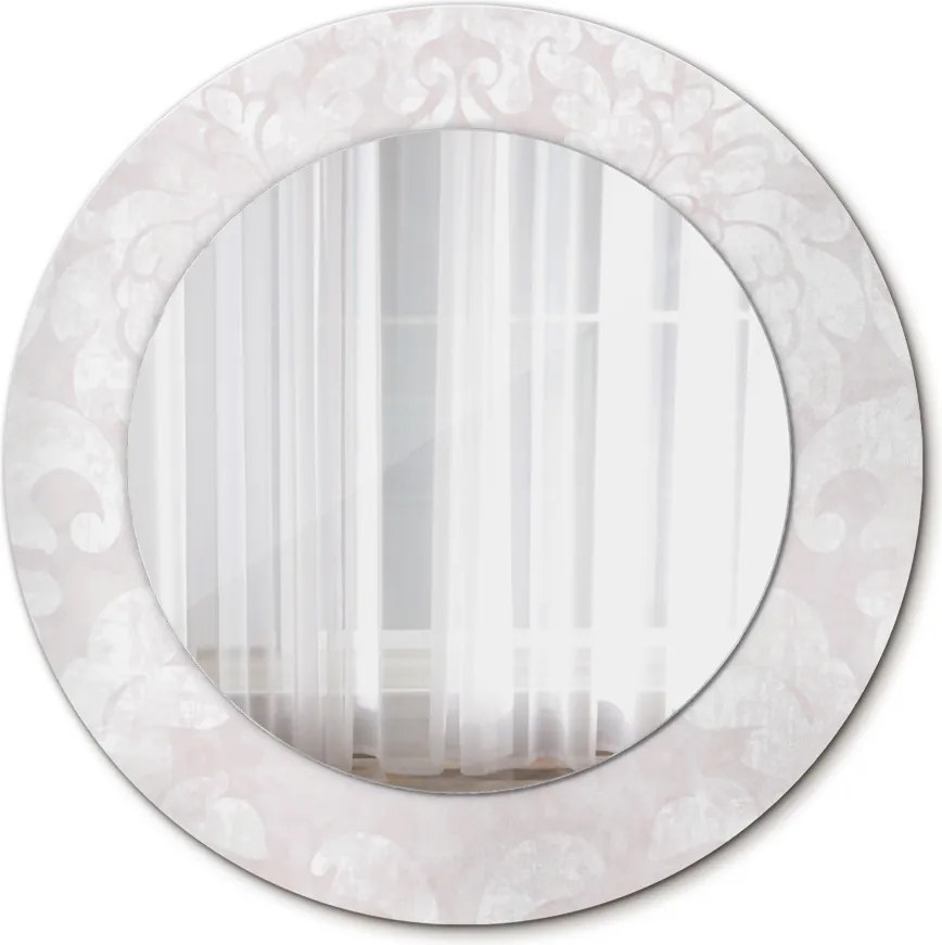 Lustro dekoracyjne okrągłe Delikatna tekstura roccoco