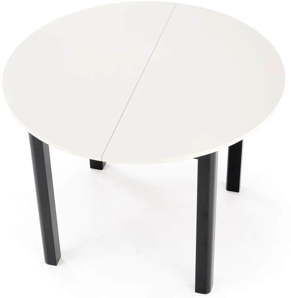 Stół okrągły rozkładany płyta kaszmir/czarny 102-142/102/76 cm RINGO