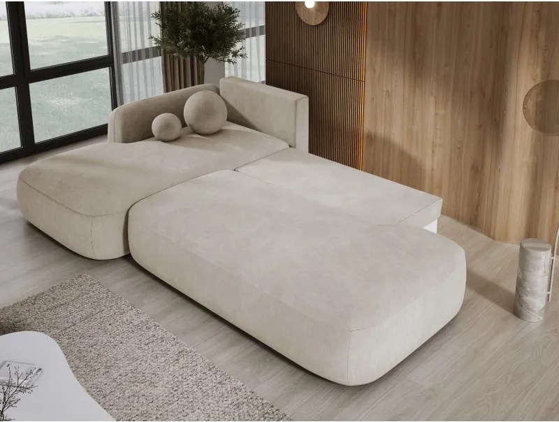 Narożnik wolnostojący BABU układ L Lewy Tkanina CLOUD 03