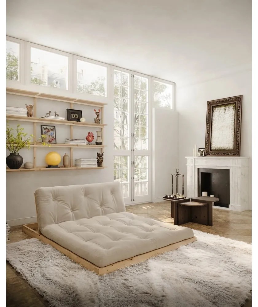 Brązowa rozkładana sofa 145 cm Flip – Karup Design