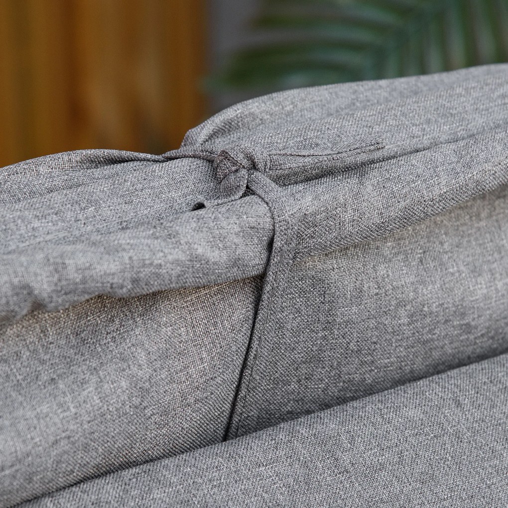 outsunny leżak wykonany z technorattanu z regulowanym baldachimem w kolorze szarym