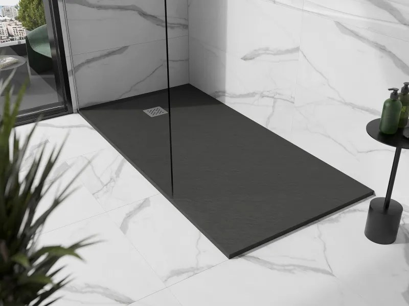 Mexen Stone+ brodzik kompozytowy prostokątny 200 x 90 cm, antracyt - 44719020