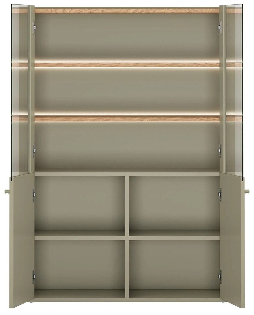 Witryna Elivo 100 cm dwudrzwiowa - eukaliptus / dąb baltic dune